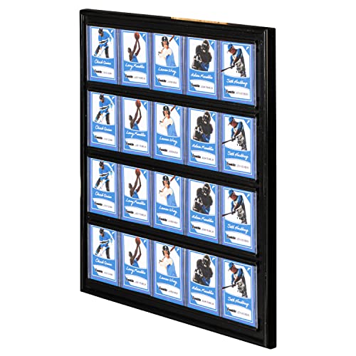 Franklin Sports Baseball + Trading Card Display Frame - Display Case for Sports, Collector + Trading Cards -Wall Mounted Case - 20 Top Loaders Included by Franklin Sports - Used condition - US$28.51