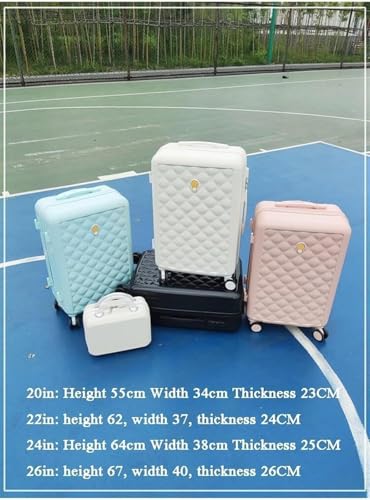 2-Piece Travel Suitcase Set with 22'' Hardshell Carry-On and 14'' Cosmetic Case, Built-In 3-Digit Combination Lock, 360° Spinner Wheels, Durable & Stylish2