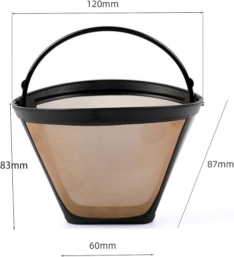 Miniatura 3 de Filtros de café reutilizables con asa, fácil de limpiar y seguro, cesta de filtro de café para Mr. Coffee, Black & Decker (1 unidad)