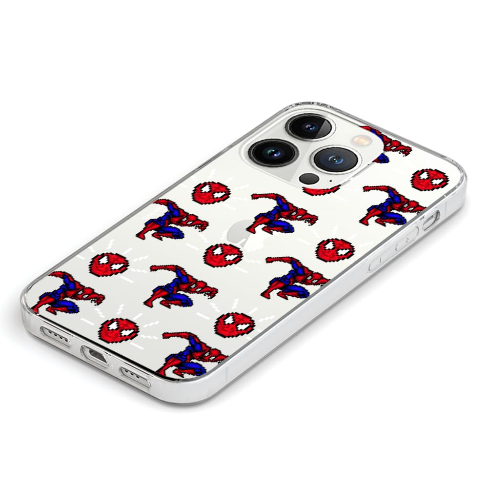 Funda Oficial Marvel Spider-Man Para IPhone 13 Pro – TPU Flexible, Parcialmente Transparente