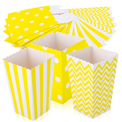 HOLIDYOYO 48pcs Popcorn Boxes Bulk for Party Disposable Paper Containers French Fries Boxes Baking Wrap for Boys and Girls