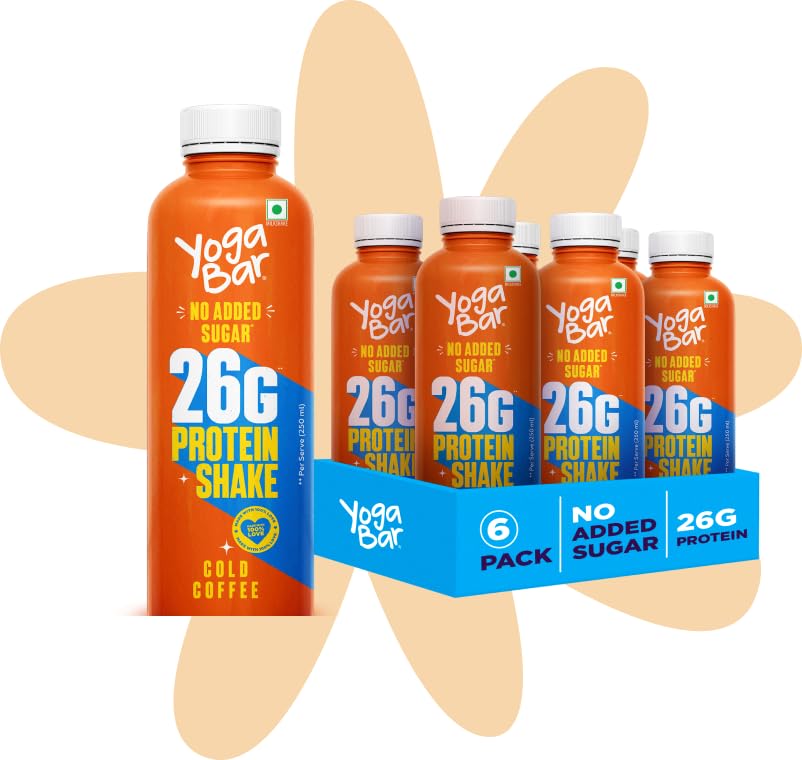 Yogabar 26g Protein Milk Shake, with 26g Protein, No Added Sugar ...