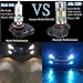 Alla Lighting 3200 Lumens Newest Version Ice Blue H11 LED Fog Lights Bulb High Power 3030 27-SMD Extremely Super Bright LED H11 Bulb for H16 H11 H8 LED Fog Light Bulbs, 8000K Ice Blue (Set of 2)