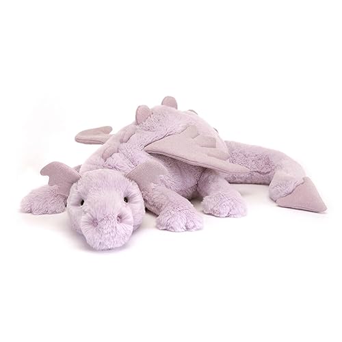 Jellycat Lavender Dragon Stuffed Animal, Huge 26 inches - Mythical Plush Toy - Classic Children's Gift