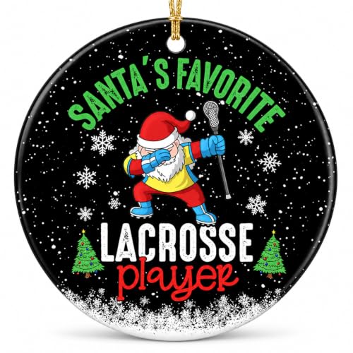 Santa's Favorite Lacrosse Player Ornament
