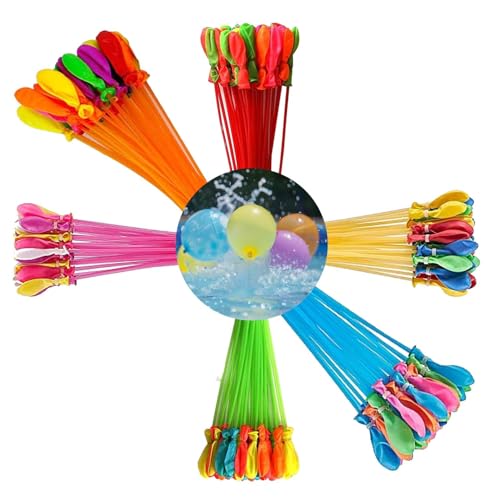 Image of Go Hooked Rapid-Fill Holi Water Balloons Set of 6 | Self-Sealing Multi-Color Magic Water Balloons for Kids & Adults | Quick Fill Party Splash Balloons for Festivals & Outdoor Fun (222pcs, Multicolour)