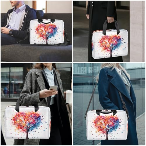 Bolso para portátil de 16 pulgadas Watercolor Love Heart Tree miniatura 7
