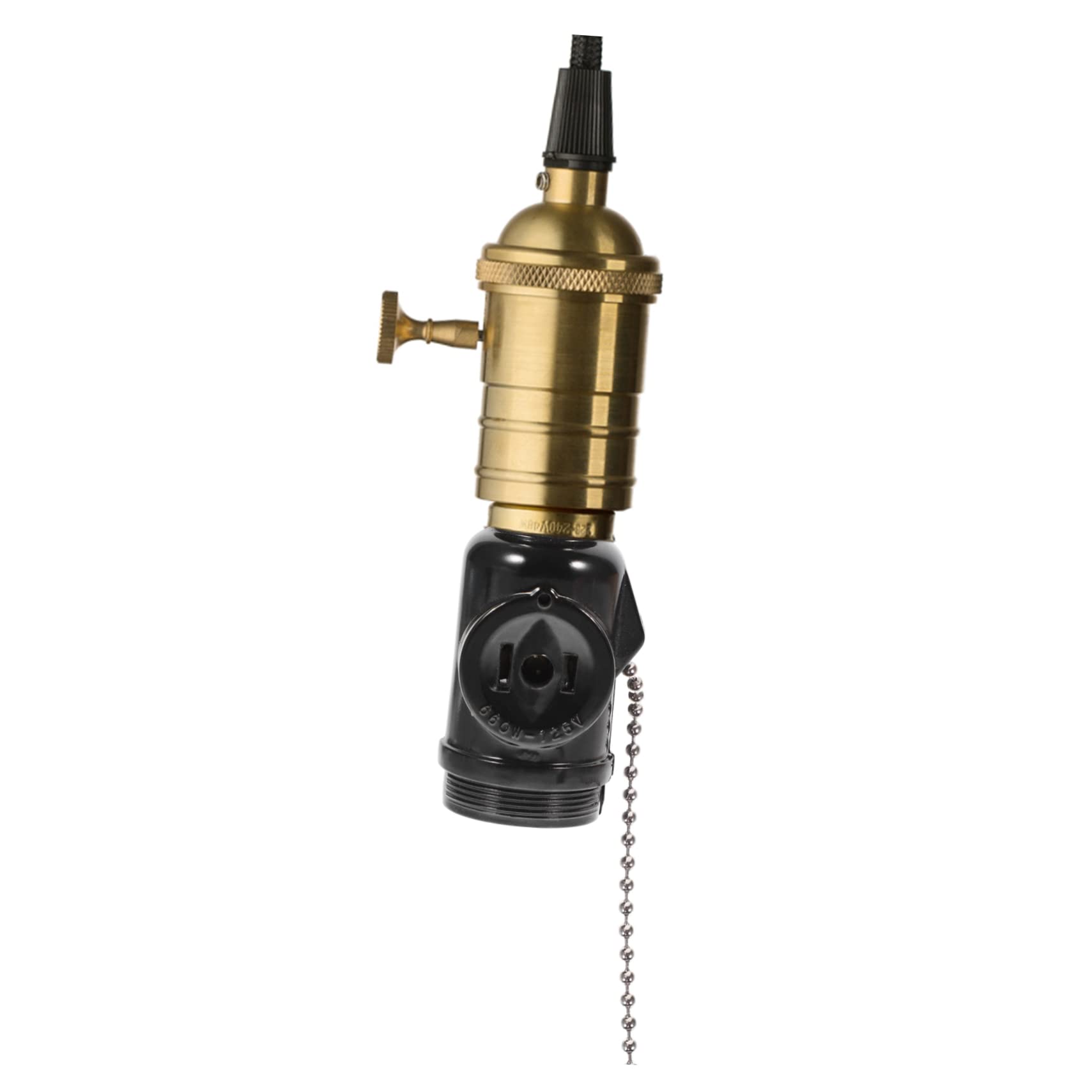 Angoily 2piezas Cabezal De Lámpara Con Cremallera Adaptador De Base De Lámpara De Baquelita Unidades Para Portalámparas Con Enchufe Hembra
