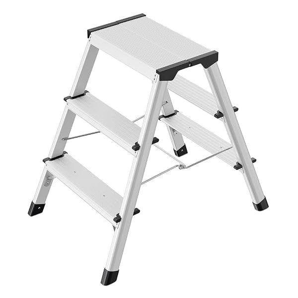 Hailo D60 StandardLine Alu-Klapptritt 2x3 Stufen (bis 150 kg) Trittleiter