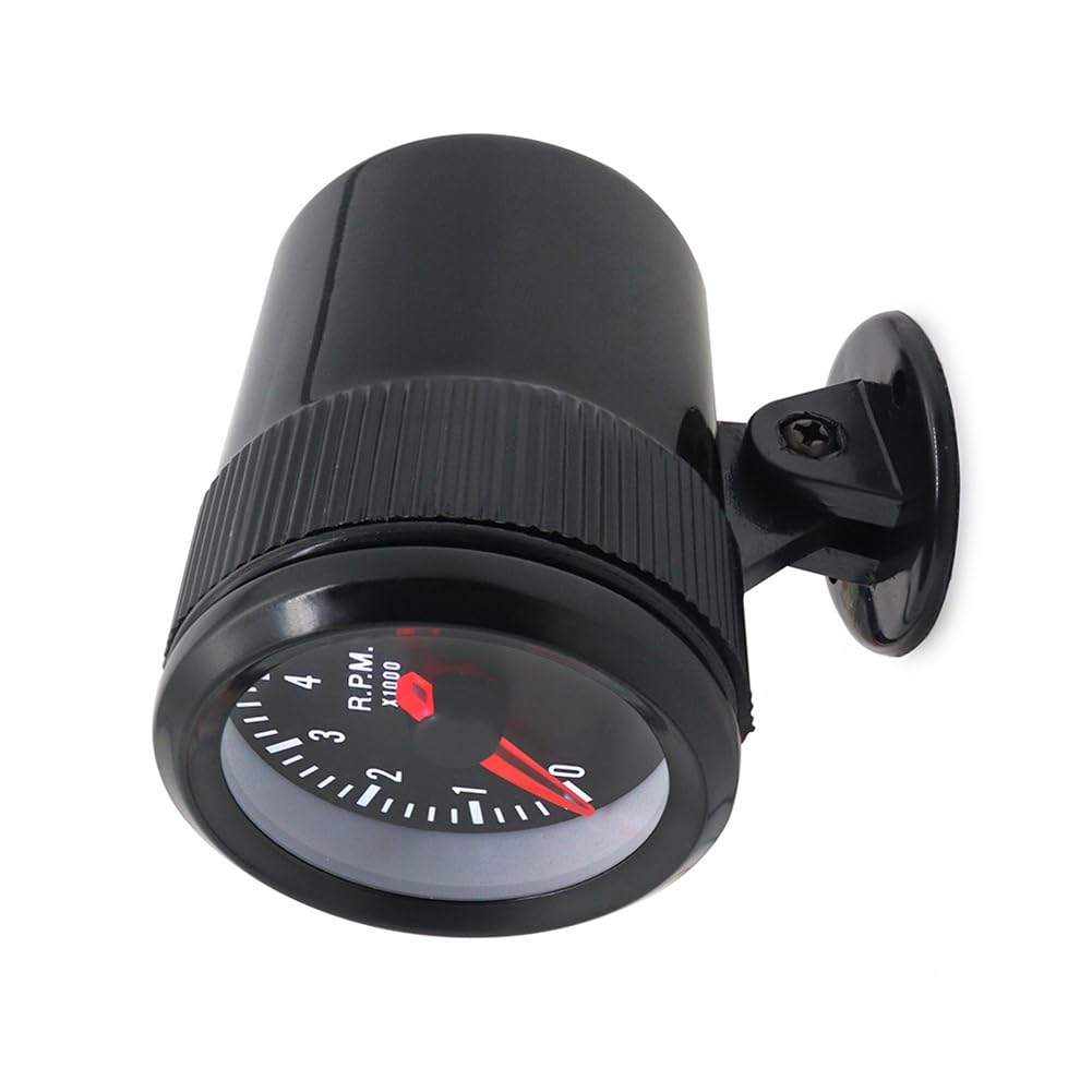 Tacómetro Analógico de 2 Pulgadas 52 mm, Medidor RPM 0-8000 para Automóvil Gasolina 1-8 Cilindros