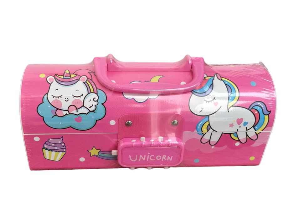 Radhya Accessories Kids Pen & Pencil Box – Suitcase Style Password Lock Pencil Case, Multi-Layer Pencil Box for Kids, Boys, Girls, Stationary Organizer Case for Kids, Return Gift for Kids (Unicorn) (B0CMTTBKNV) Amazon Price History, Amazon Price Tracker