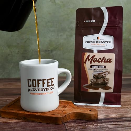 Image of Fresh Roasted Coffee, Mocha Flavored Drip Ground Coffee, Medium Roast, Kosher, 12 oz