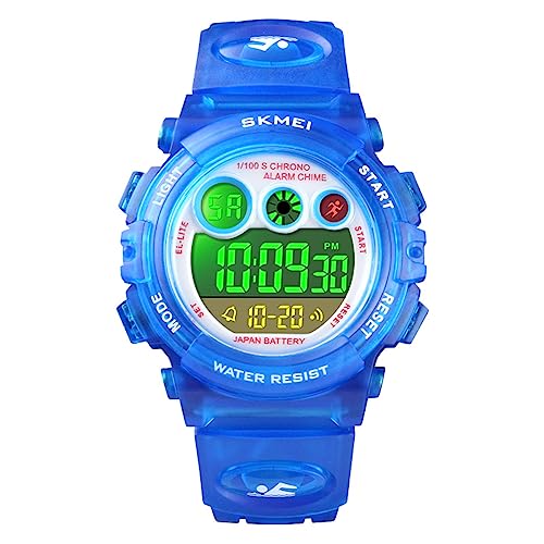Image of Dayllon Kids Digital Watch,Boys Digital Outdoor Sport Waterproof Watch,with Calendar 12 /24H Alarm 7 Colorful Backlight Stopwatch Wristwatch for 3-15 Years Old