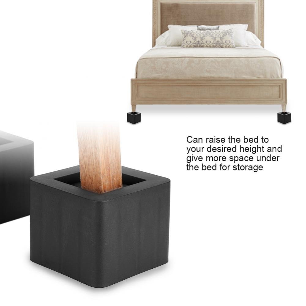 Wakects Elevadores de Cama, Juego de 4 Soportes para Muebles, 8.5 cm de Altura