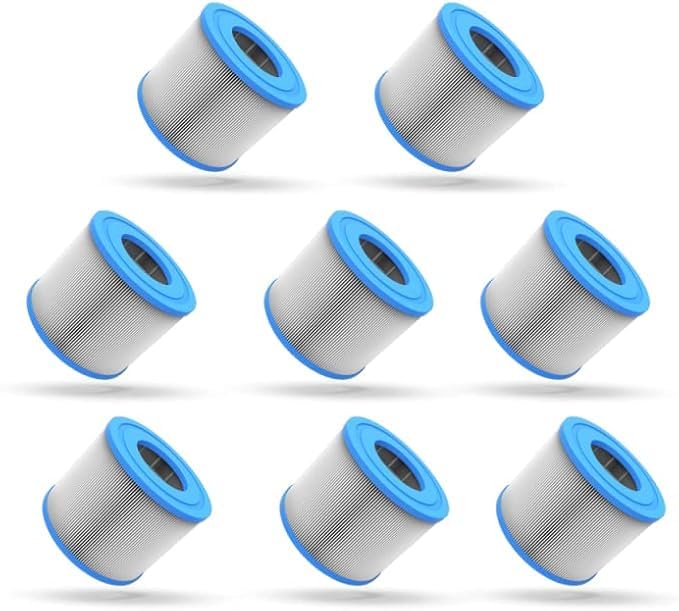 WAVE Replacement Hot Tub Filter | Compatible, Lazy Spa (bestway), Clever Spa, Relxtime and Intex (8 Pack, Cartridge/Non-Threaded) — image 1