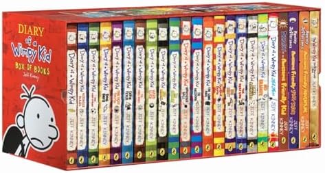 Hunnee A Library of a Wimpy Kid 1-18 Boxed Set, Complete Full Collection Series, Children's Book Boxed Set