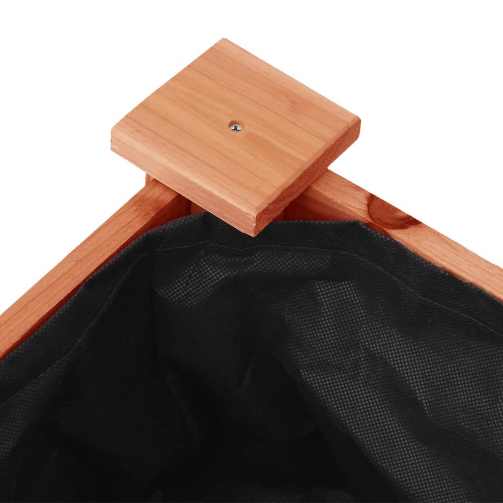 Fioriera Legno Massello Abete con Fodera Marrone 71x37x76 cm | Vaso rettangolare rialzato per orto e fiori, ideale per arredare il balcone, il terrazzo o il giardino di casa.