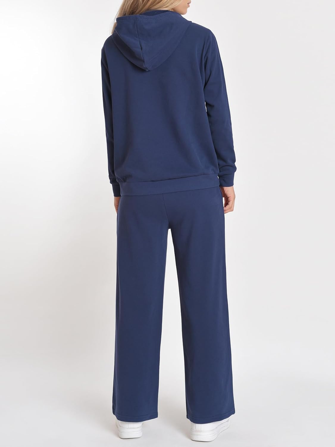 Weintee Women's Petite Sweatsuits 2 Piece Outfits Hoodie Sweatshirts and Sweatpants Sets Wide Leg Jogging Suits - Image 2