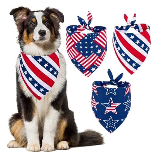 Patriotic Memorial Day Dog Bandana Summer Popsicle for Small Medium Dogs
