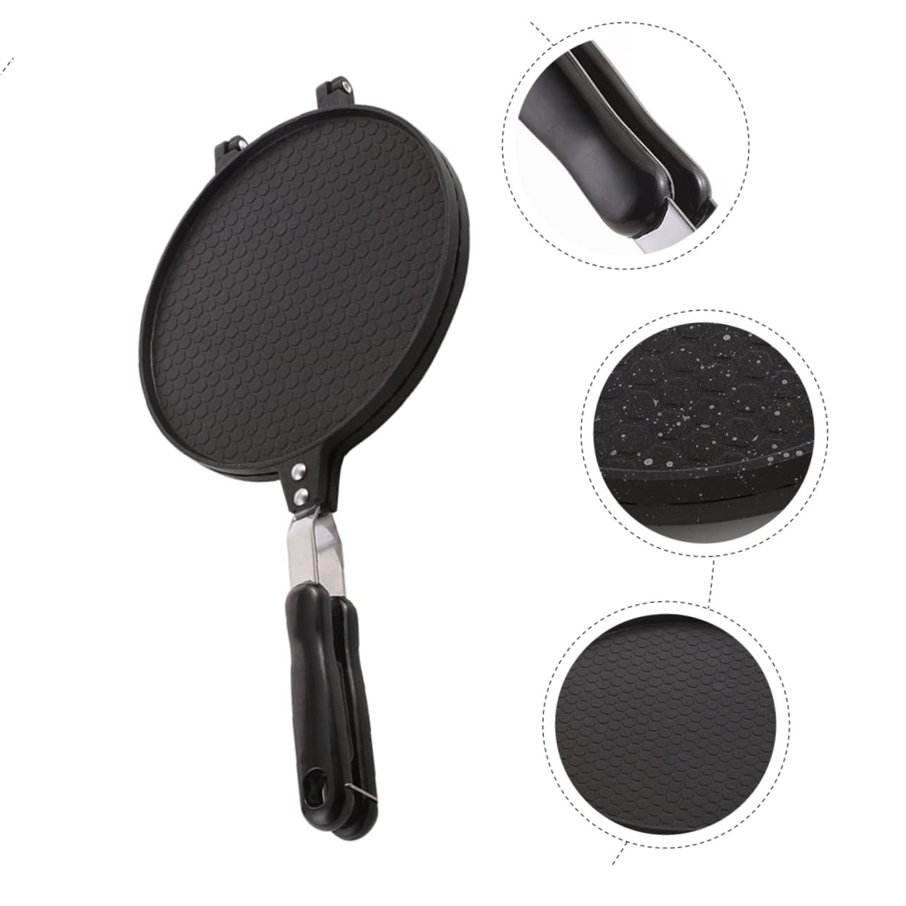 Runder Omelett Maker aus Aluminium, Schwarz für Backen