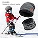Maylisacc 2 Pcs Winter Beanie Hats and Scarf Set for Kids Boys and Girl Age 5-12 Knit Snow Cap with Fleece Neck Warmer Grey