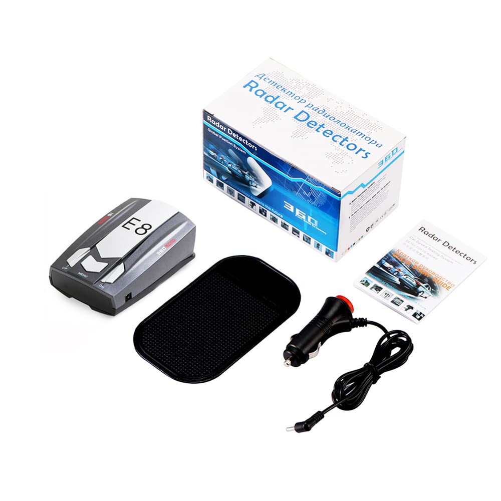 Baceyong Dispositivo di allarme vocale con display a LED automatico a 12V 360 gradi per rivelatore radar di bordo, allarme remoto a lunga distanza 200-800m per rilevamento radar di bordo