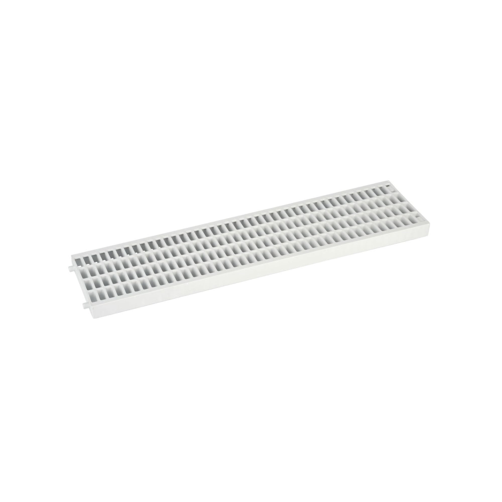 Griglia Ricambio per Canaletta Drenaggio Acqua Piovana - Grigliato modulare per canalina in Plastica 13x50 e 20X50 - Antiscivolo Antitacco - Grigio chiaro - Made in Italy (CM 13X50X2, N° 8 GRIGLIE)