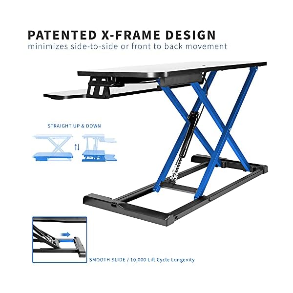 VIVO Standing Height Adjustable Sit to Stand 32" Riser Workstation - Image 6