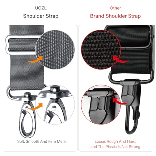 Image of 59 Inch Shoulder Straps, Soft with Ultra-Thick Fixed Shoulder Pad, Two Way Independently Adjustable Buckle Replacement Straps for Laptop Bag Messenger Bag Tool Bag Luggage,Deep Gray