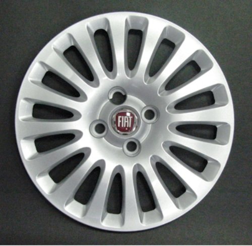Jeu de 4 Enjoliveurs Neuf pour Fiat Grande Punto avec Roues Originales en 15 Pouces