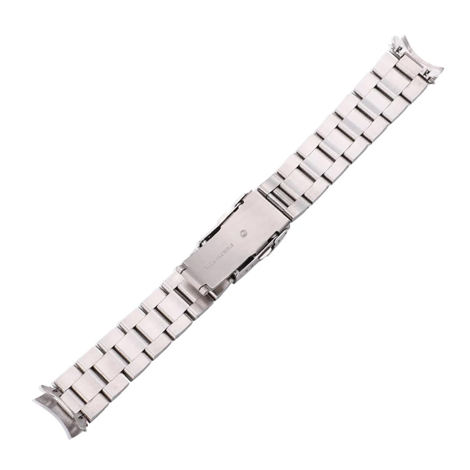 Genérico NASUNJIA Correa De Reloj Acero Inoxidable For Hombre, 20 Mm, 22, Con Extremo Curvo Cepillado, Accesorios For Relojes
