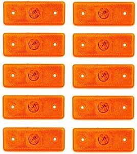 24/7Auto - Lot De 10 Feux Position Latéraux Orange 24V - 6 LED - Pour Camions, Caravanes