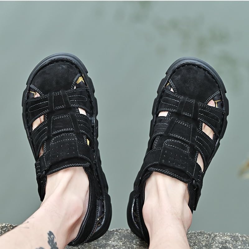Outdoor Comfortable Beach Sandals Casual Shoes Sneakers Leather Men's Sandals Lightweight Men's Shoes2