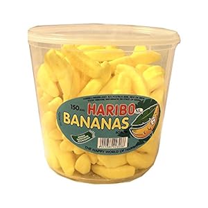 HARIBO Banana’s 150 stuks ronde blik (schuimsuiker bananen)