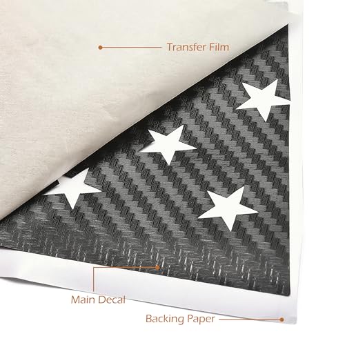 Image of American Flag Decal Car Rear Side Window Sticker Carbon Fiber Rear Quarter Window DIY Sticker Left Right Side Window Cling Car Exterior Decoration Accessories, for Dodge Challenger 2008-2024