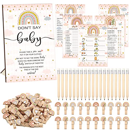 Image of Patelai 321 Pcs Baby Shower Games Supplies,Boho Style