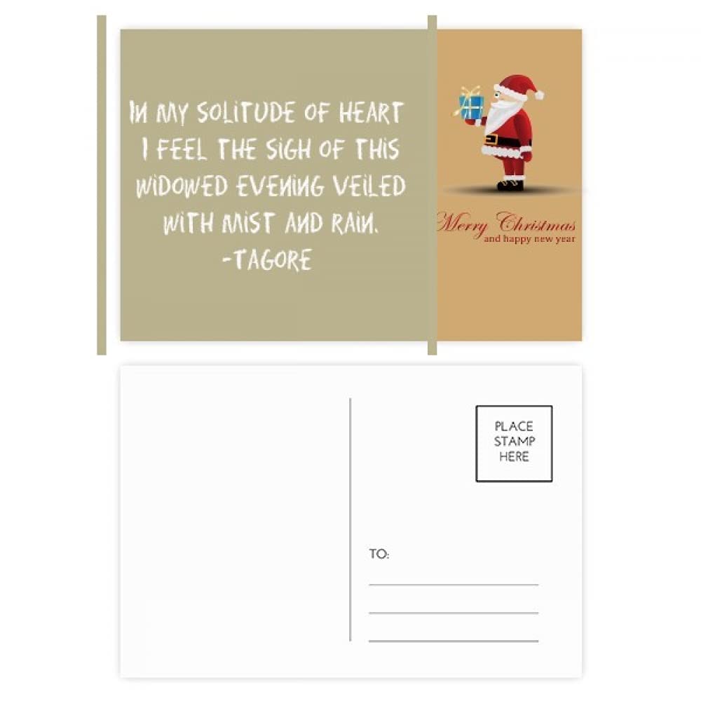 Qoutes Famous People Healing Solitude Night Santa Claus Postcard Set Thanks Card Mailing 20pcs