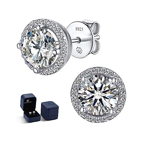 MomentWish Moissanite Halo Stud Earrings Cover