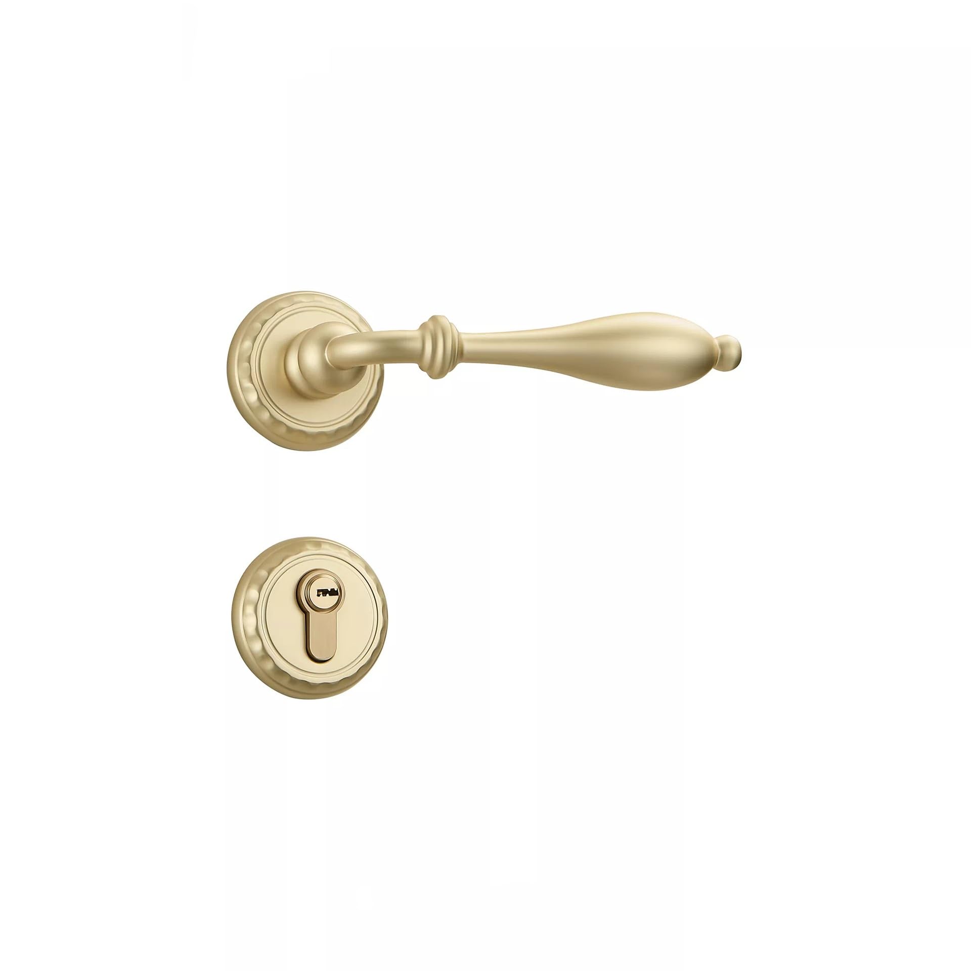 Juaksqzyi Yellow Door Levers Entry Door Handle With Lock And Key Secure Keyed Lever Exterior For Front Entrance And Bedrooms Deadbolt Set(,Magnetic Version)