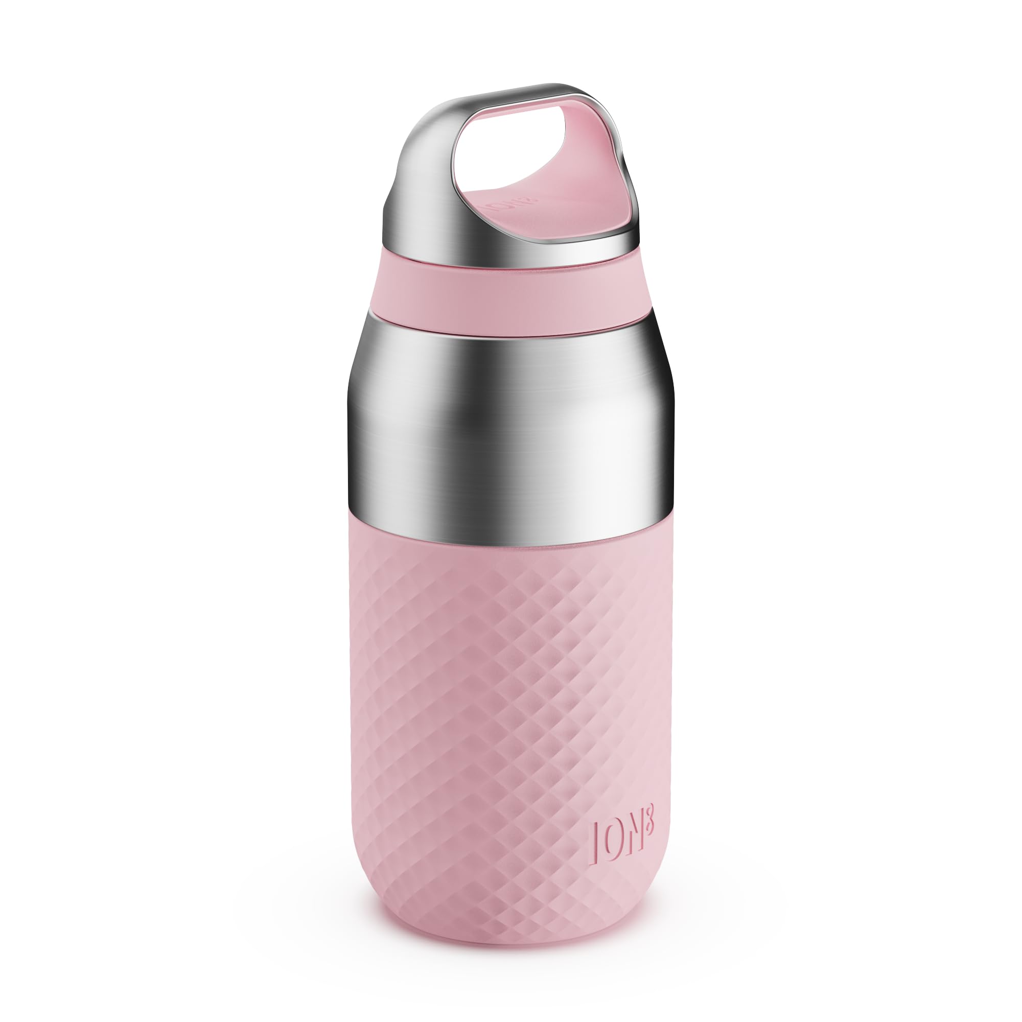 ION8 Primo ROAM Insulated Water Bottle 320ml (11oz) – Leakproof Stainless Steel, Ceramic Coating, Vacuum Insulated for Hot & Cold Drinks, Dishwasher Safe, Light Pink