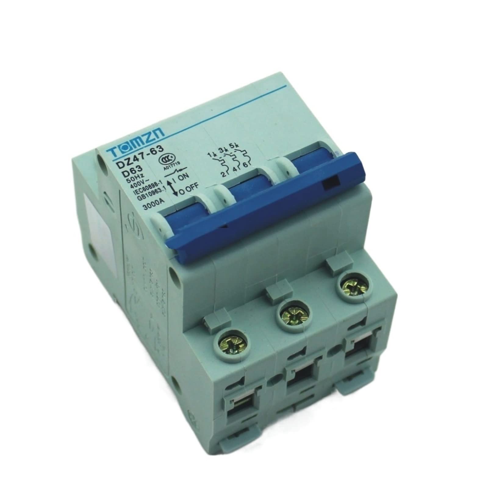 GVBAEPIEO 3P 63A D Type 240V/415V Circuit Breaker MCB 3 Poles