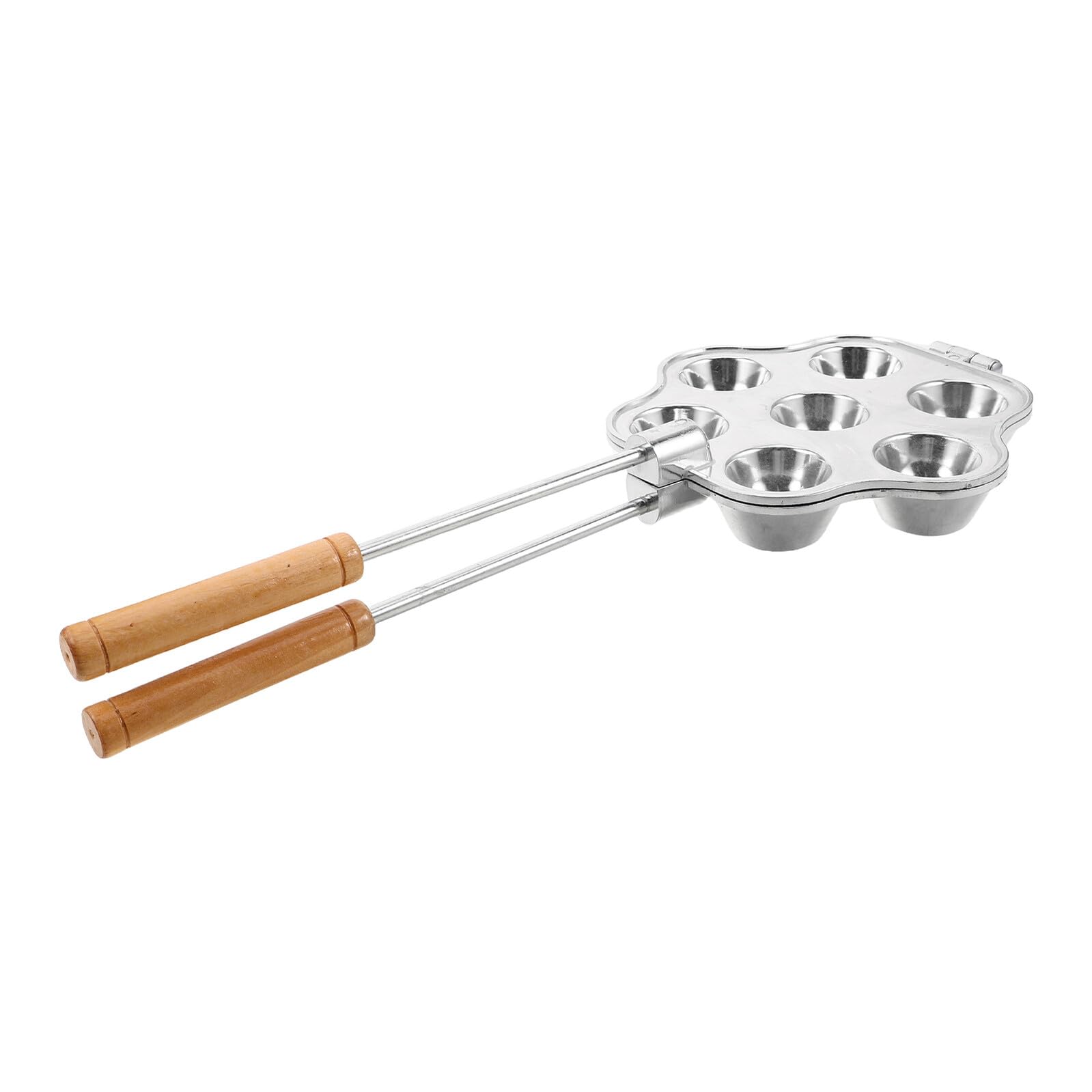 Sosoport Molde para Tartaletas Mini con Cavidades y Mango de Madera Moldes para Hornear Tartas Cupcakes y Muffins Reutilizables Bandeja para Pudding y Pasteles