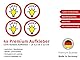 Aufkleber Licht aus an Schild Sticker Set Hinweis Wetterfest Witterungsbeständig Ritter Mediendesign, Rot-Weiss-Schwarz, 2,5 cm x