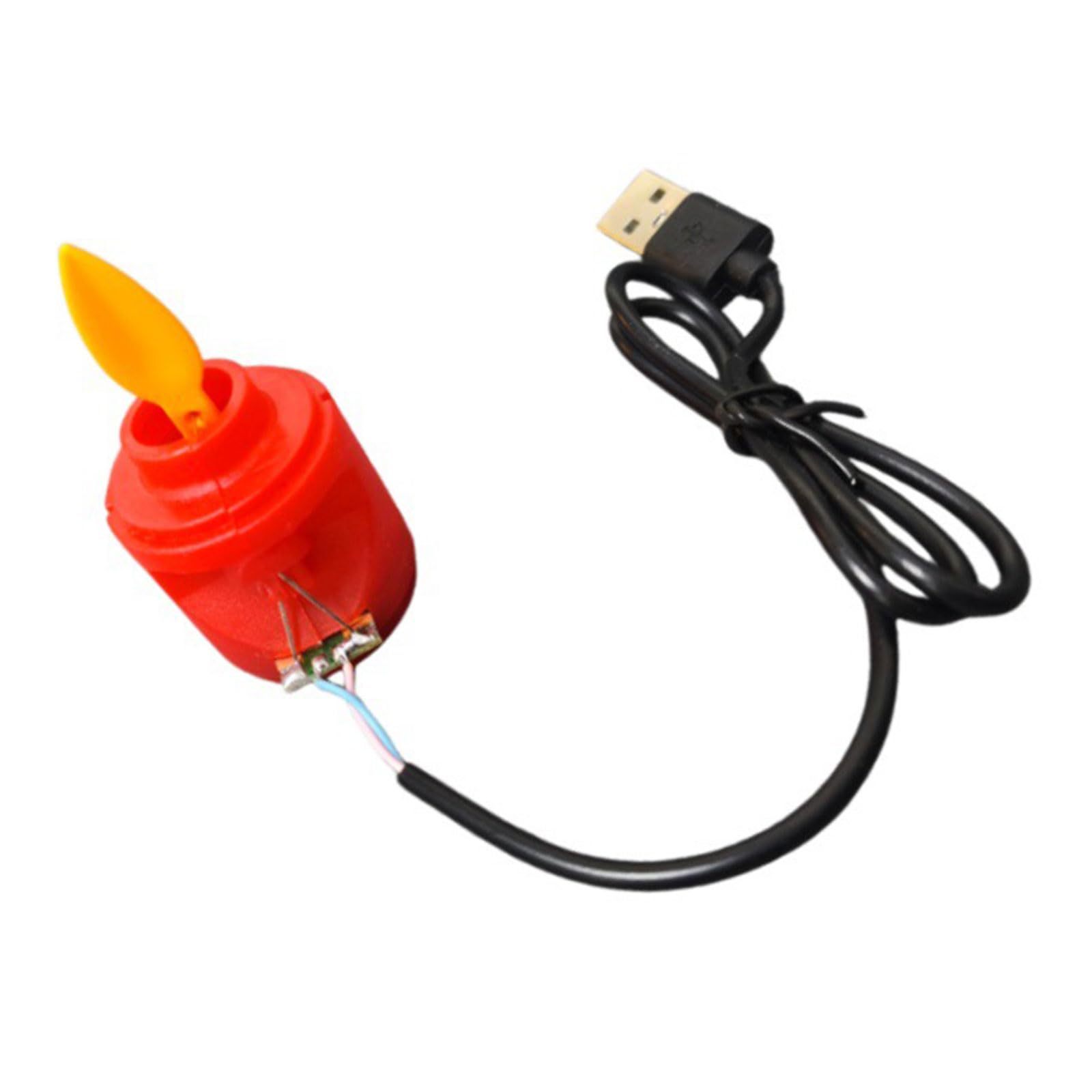 Nucelit Realistic Flameless LED Flickering Light with USB Power Plastics LED Light for Home Decorating and Parties Portable Electronic
