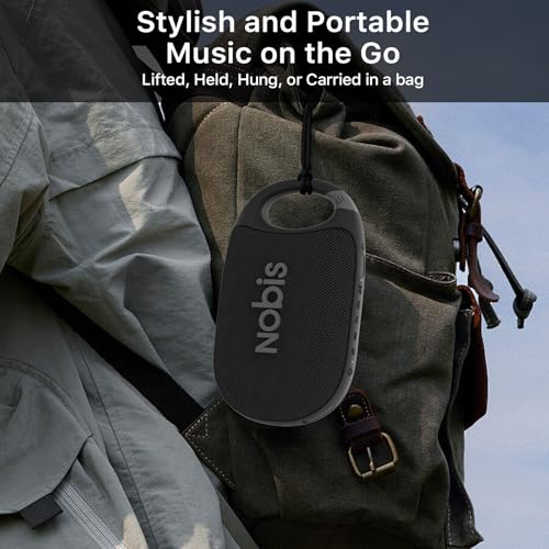 Image of NOBIS Clip Portable Bluetooth Speaker, Up to 24H Playtime, IP68 Waterproof