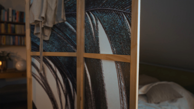 Murando Paravent 225x172 Cm - Japanischer Raumteiler Holz Blumen 5-teilig