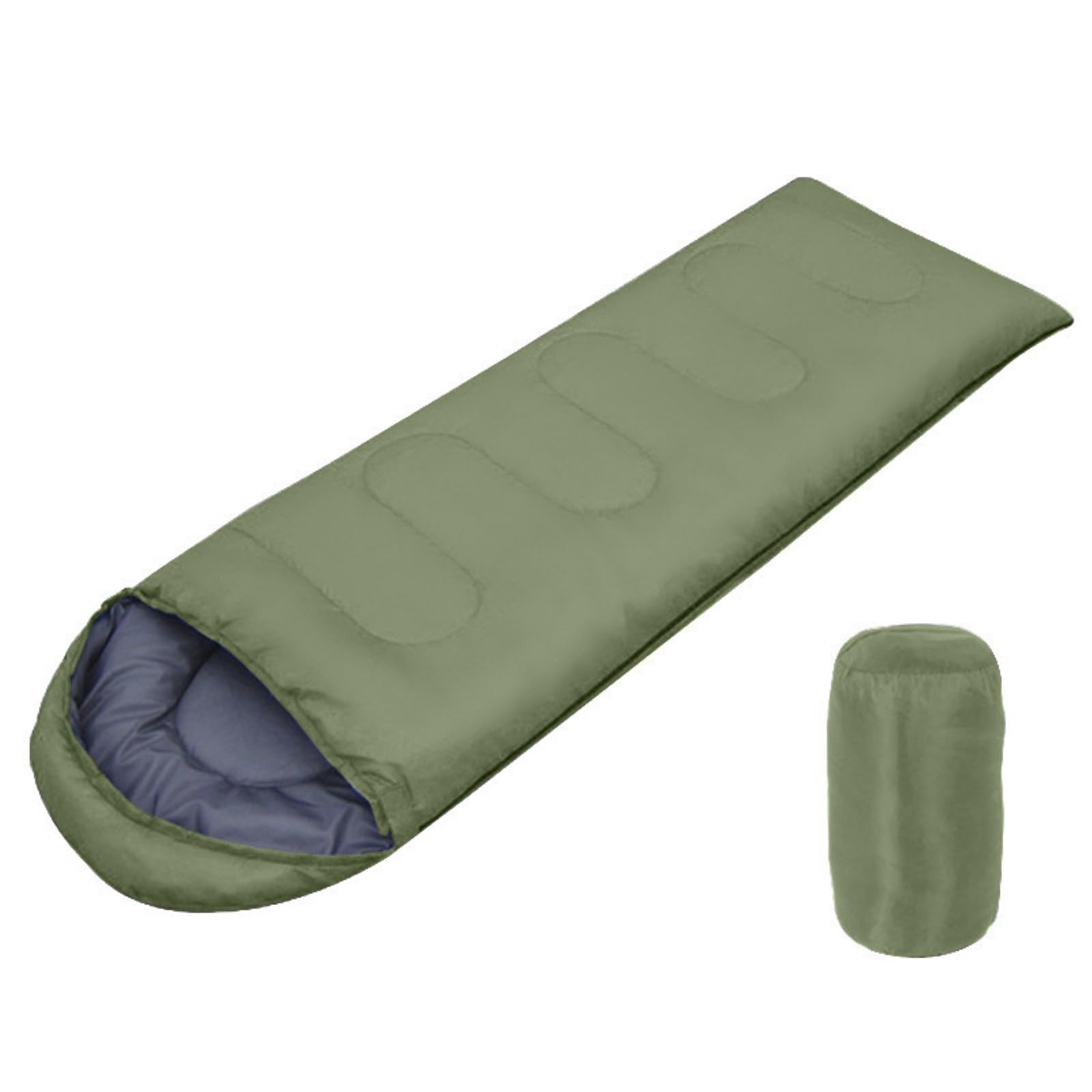 Schlafsack Wasserdichter Schlafsack mit Leichter, wasserdichter, kompakter Tasche for Campingausrüstung, die im Freien unterwegs ist Schlafsack Outdoor (Color : Green, Size : 59°f-77°f)