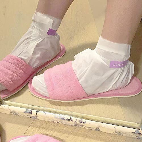 Toi:L Extra Silky Foot Mask 5 Pairs, Post-Peeling Foot Care Treatment, Moisturizing Socks with Guerande Salt & Sweet Almond Oil for Dry Feet, Cracked Heels, and Callus - Image 5