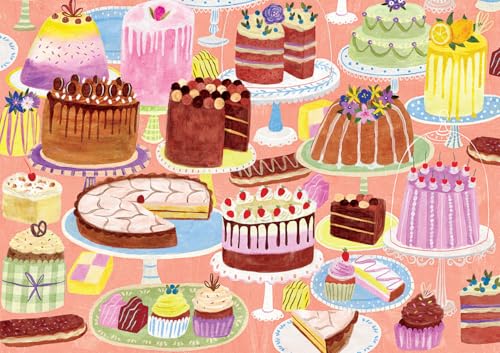 Buffalo Games - Jenny Miriam - Bonjour - Cakes Galore! - 500 Piece Jigsaw Puzzle for Adults - Challenging Puzzle Perfect for Game Nights - Finished...