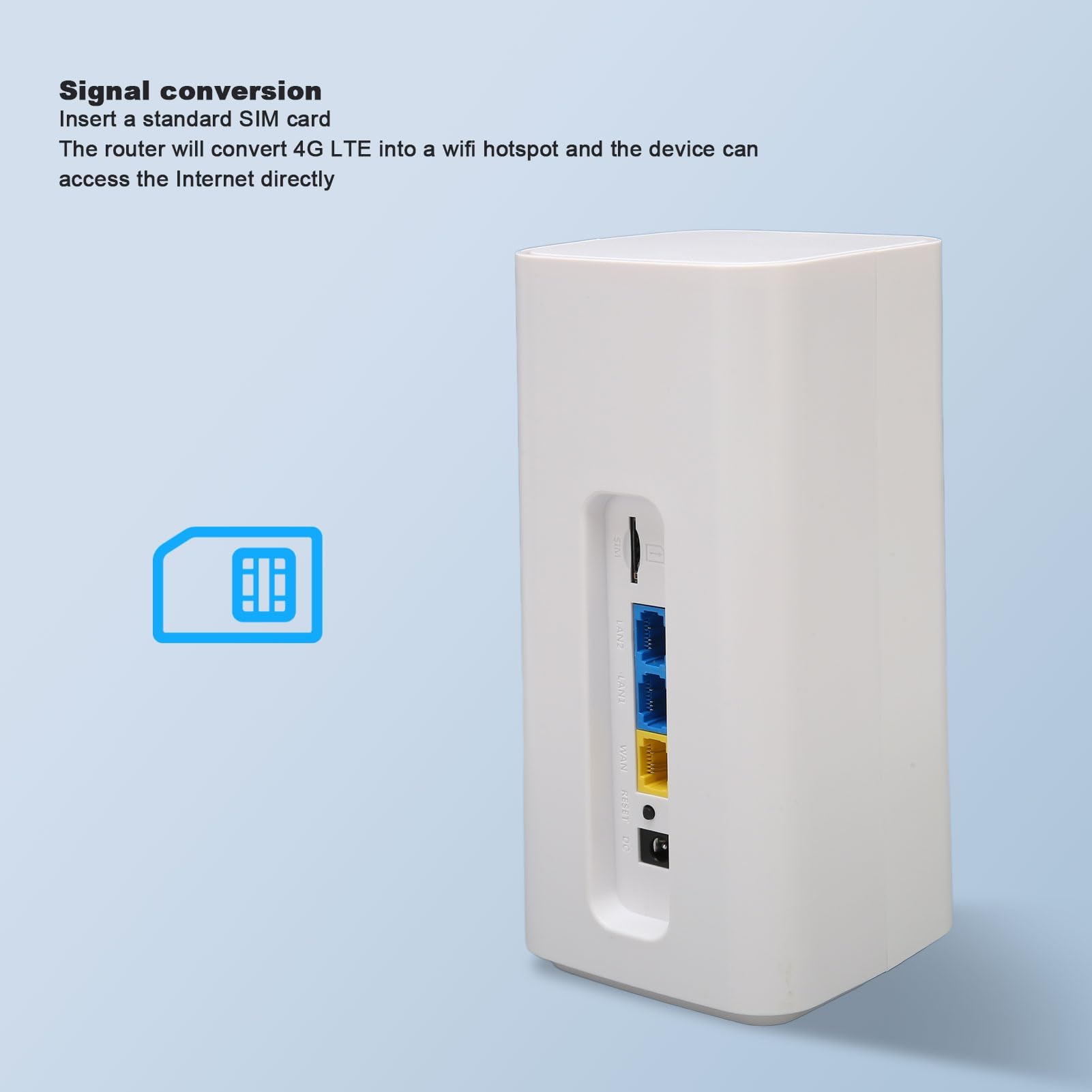 Dpofirs Router 4G LTE con Slot per Scheda SIM, 2023 Nuovo Router Cellulare Sbloccato per Casa Ufficio, Router CPE Router Cellulare Wireless Sbloccato, Fino a 32 Utenti, Regali (Spina UE)